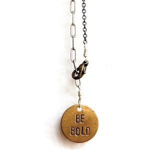 Be Bold or Be Brave disc bracelet